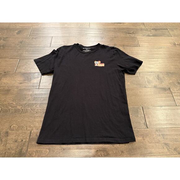 Volcom Mens Black Wine Glass Straw Volcom Graphic Short Sleeve T Shirt Size L - Picture 2 of 8